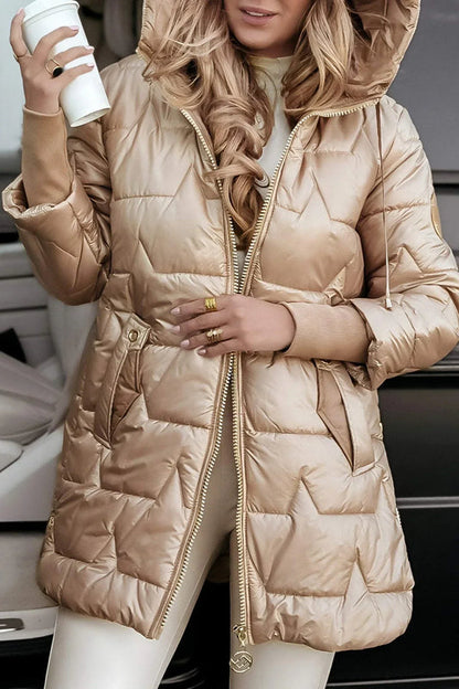 Pufferjacke – Winterjacke mit Kapuze und Füllung für Frauen-HauteBerlin