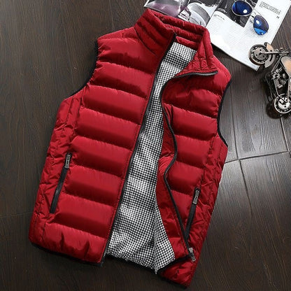 Pufferweste - Herren Zip-Up Winter Bodywarmer Winter Gilet-HauteBerlin