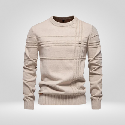 Pullover – Rundhalsausschnitt – Normale Passform – Strickpullover – Herrenpullover-HauteBerlin