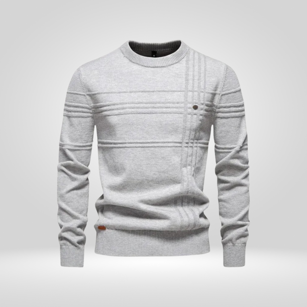 Pullover – Rundhalsausschnitt – Normale Passform – Strickpullover – Herrenpullover-HauteBerlin