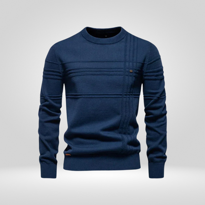 Pullover – Rundhalsausschnitt – Normale Passform – Strickpullover – Herrenpullover-HauteBerlin