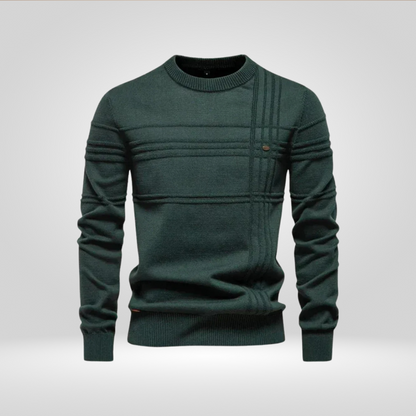 Pullover – Rundhalsausschnitt – Normale Passform – Strickpullover – Herrenpullover-HauteBerlin