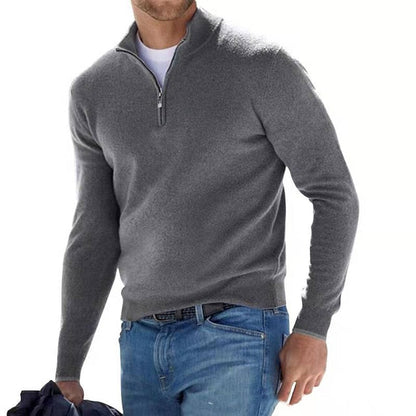 Pullover mit halbem Reißverschluss | Casual | Long Sleeve | Pullover Half Zip | Herrenbekleidung-HauteBerlin