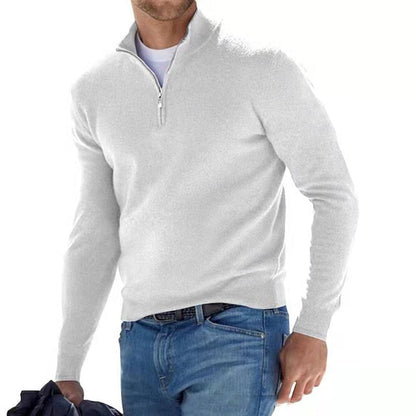 Pullover mit halbem Reißverschluss | Casual | Long Sleeve | Pullover Half Zip | Herrenbekleidung-HauteBerlin