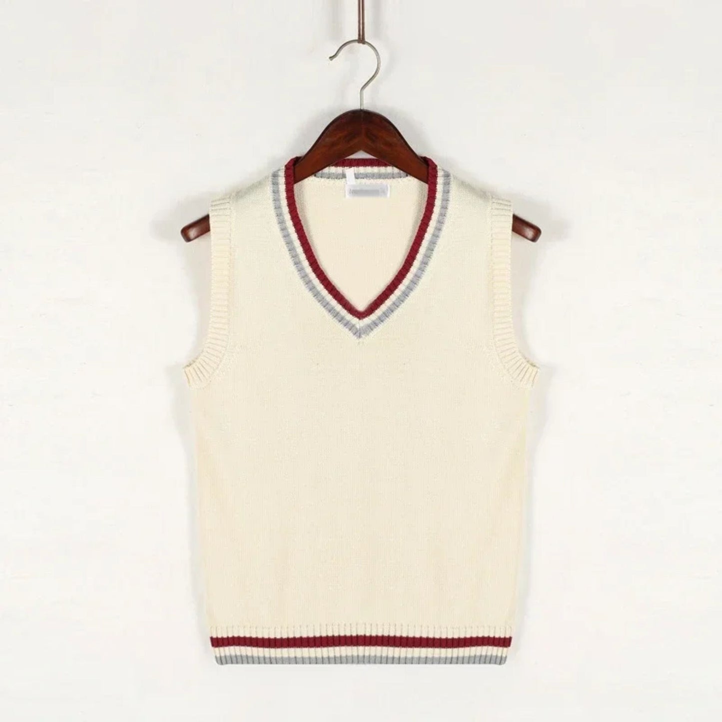 Pulloverweste - Herren ärmellose V-Ausschnitt Pullover Strickweste-HauteBerlin