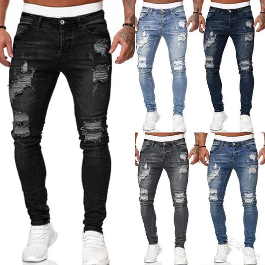 Röhrenjeans | Stretch | Slim Fit | Rissige Jeans | Herrenjeans-Chaps Herrenmode