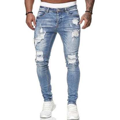 Röhrenjeans | Stretch | Slim Fit | Rissige Jeans | Herrenjeans-HauteBerlin
