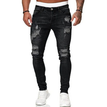 Röhrenjeans | Stretch | Slim Fit | Rissige Jeans | Herrenjeans-HauteBerlin