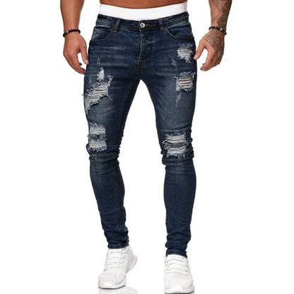 Röhrenjeans | Stretch | Slim Fit | Rissige Jeans | Herrenjeans-HauteBerlin