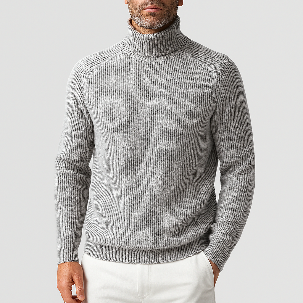 Rollkragenpullover - Rollkragenpullover für Männer aus Rippenstrick-HauteBerlin