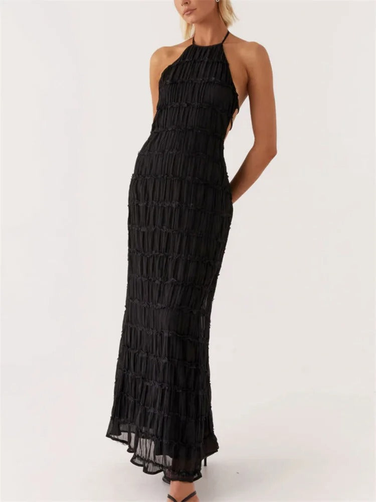 Rückenfreies Kleid – Elegant – Neckholder – Maxikleid – Sommerkleid-HauteBerlin