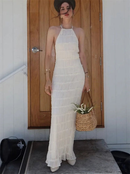 Rückenfreies Kleid – Elegant – Neckholder – Maxikleid – Sommerkleid-HauteBerlin