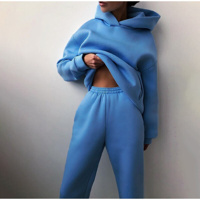 Lora - Joggingset in Übergröße-Blau-S-HauteBerlin