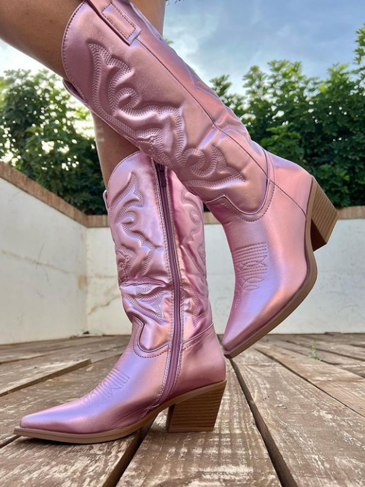 Gracy - elegante Metallic-Cowboystiefel-HauteBerlin