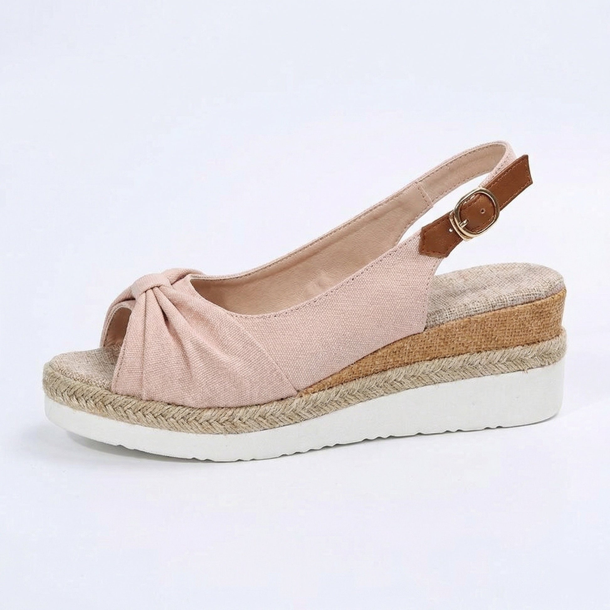 Sandalen mit Keilabsatz – offene Zehen – verstellbarer Riemen – Plateausandalen – Damensandalen-HauteBerlin
