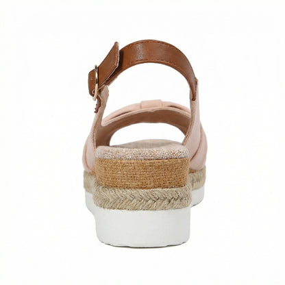 Sandalen mit Keilabsatz – offene Zehen – verstellbarer Riemen – Plateausandalen – Damensandalen-HauteBerlin