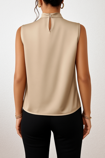 Satin-Oberteil | Ärmellos | Elegant | Neckholder-Oberteil | Damenbekleidung-HauteBerlin