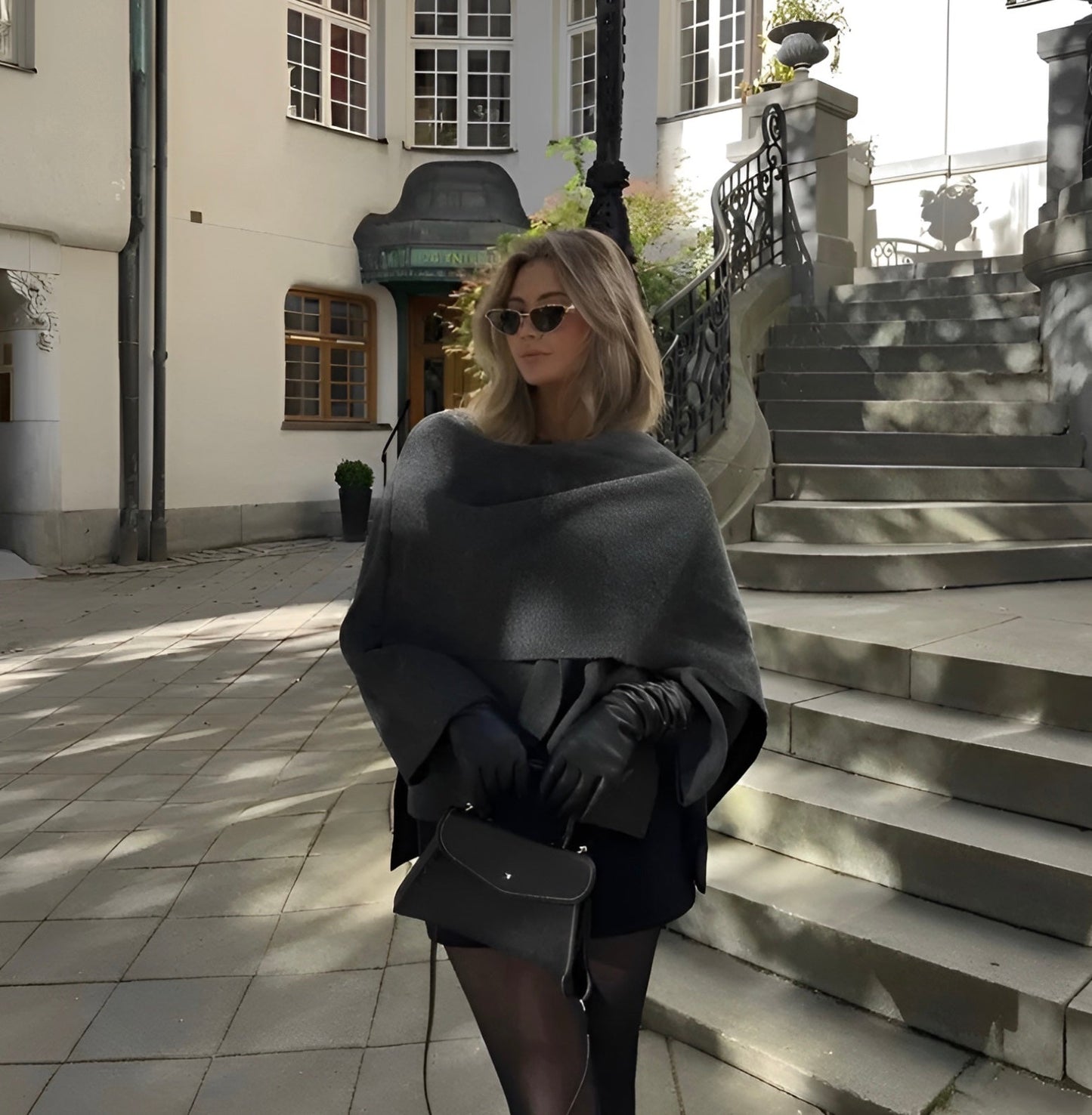 Schal-Mantel - Herbst - Wolle - Cape Mantel - Jacken für Frauen-HauteBerlin