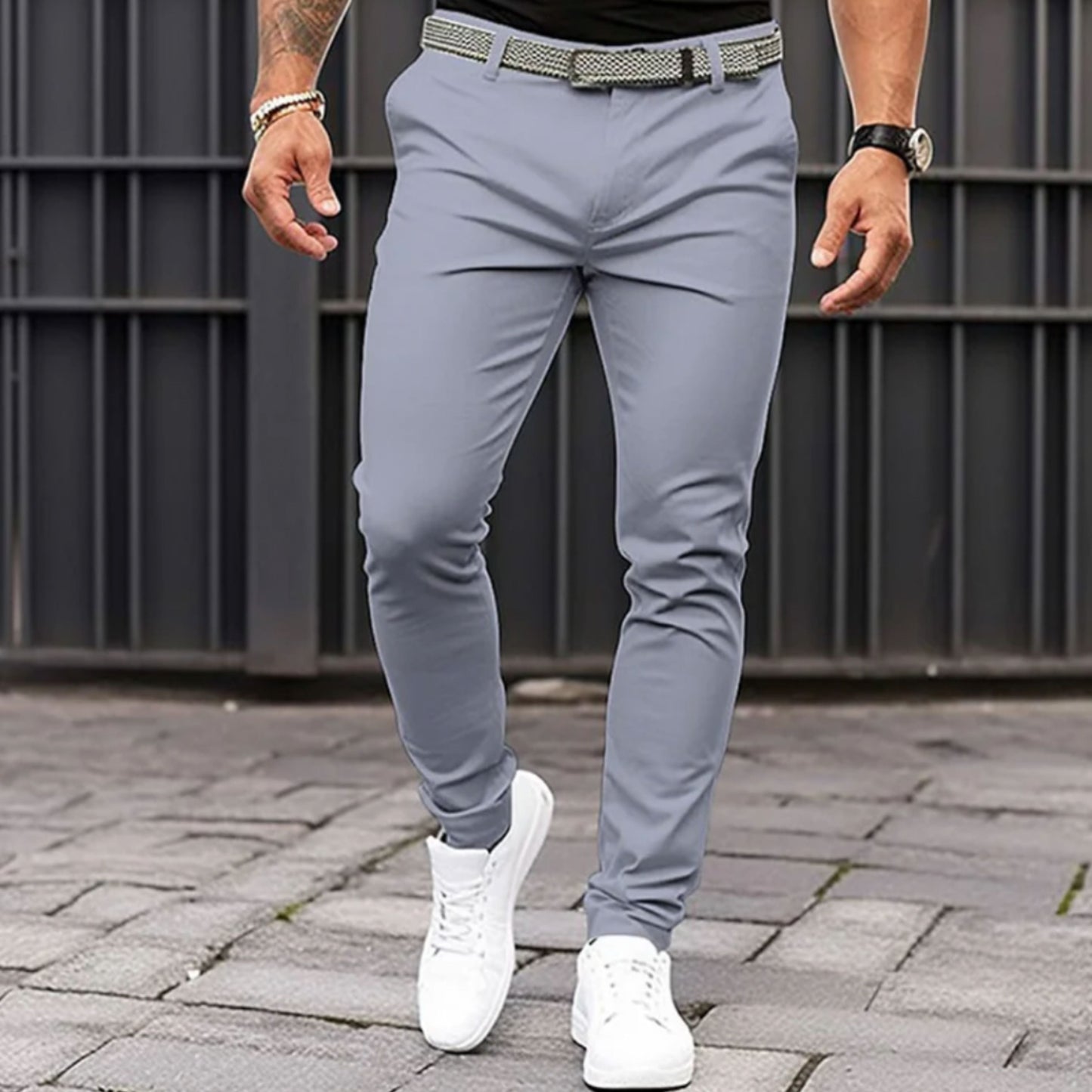 Schmale Chinos | Stretch | Schmaler Schnitt | Chino-Hosen | Herrenhosen-HauteBerlin