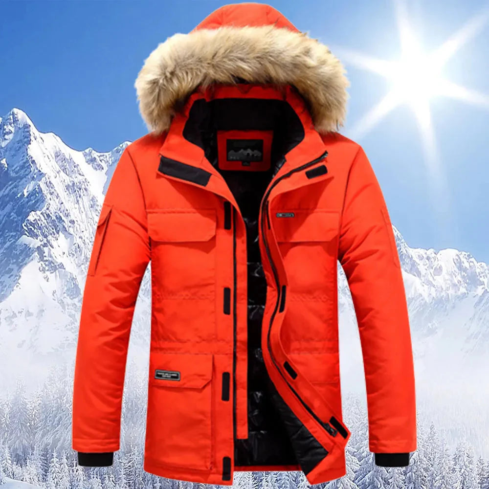 Schneejacke - Warm - mit Kapuze - Winterparka - Winterjacke für Männer-HauteBerlin