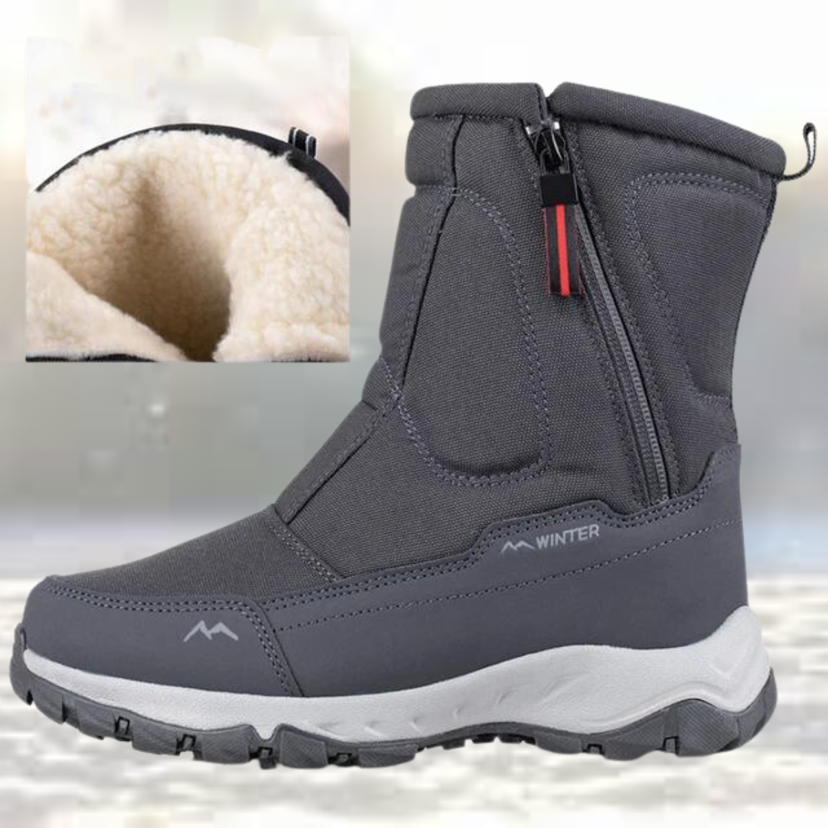 Schneestiefel – Mit Fell gefüttert – Rutschfest – Winterstiefel – Herrenstiefel-HauteBerlin