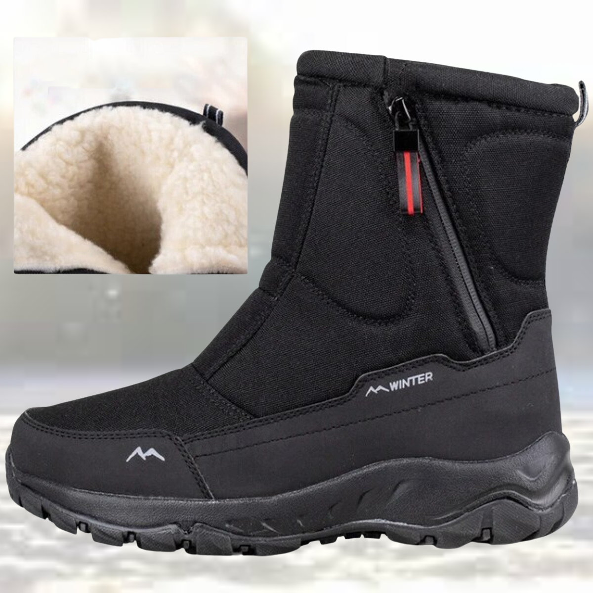 Schneestiefel – Mit Fell gefüttert – Rutschfest – Winterstiefel – Herrenstiefel-HauteBerlin