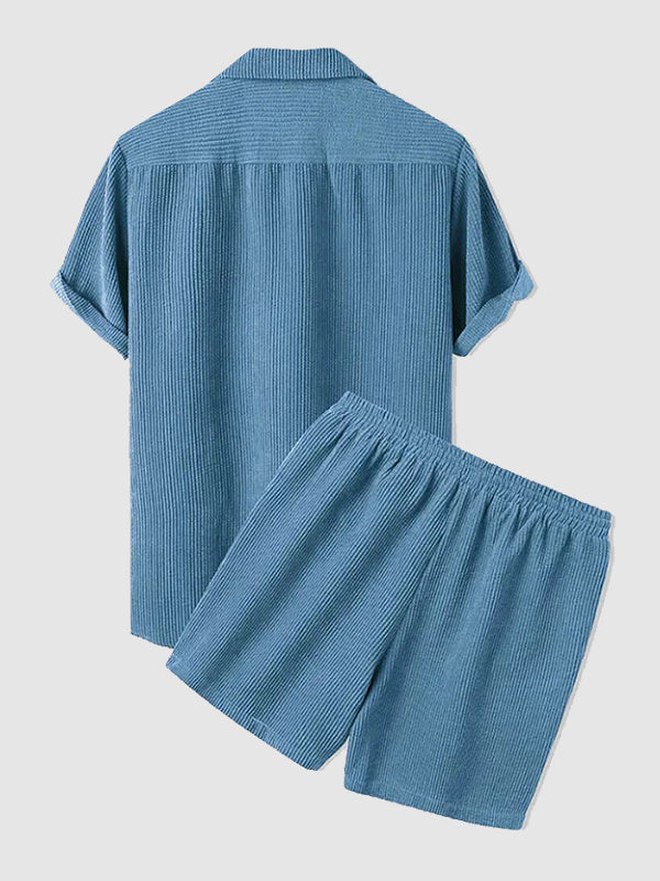 Set aus Hemd und Shorts | Cord | Kurzarm | Zweiteiler | Herren-Set aus Cord-HauteBerlin