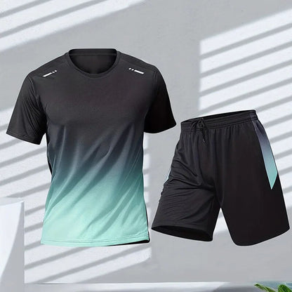 Shorts und T-Shirt Set - Schnell trocknend - Workout - Activewear Set - Sportbekleidung für Männer-HauteBerlin