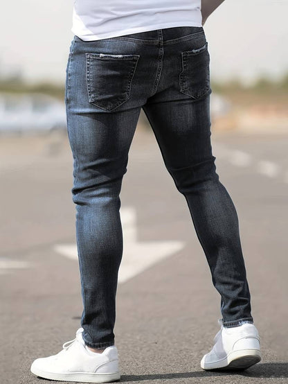 Skinny-Jeans | Ripped | Stretch | Schlanke Fit-Jeans | Herrenjeans-HauteBerlin