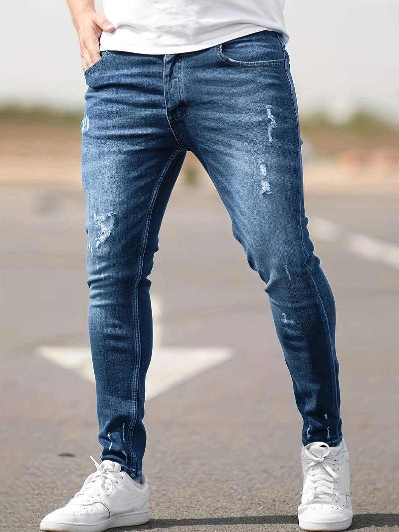 Skinny-Jeans | Ripped | Stretch | Schlanke Fit-Jeans | Herrenjeans-HauteBerlin