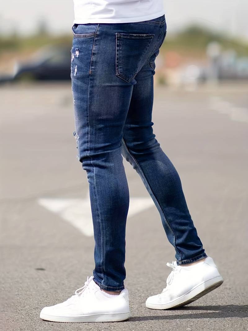 Skinny-Jeans | Ripped | Stretch | Schlanke Fit-Jeans | Herrenjeans-HauteBerlin