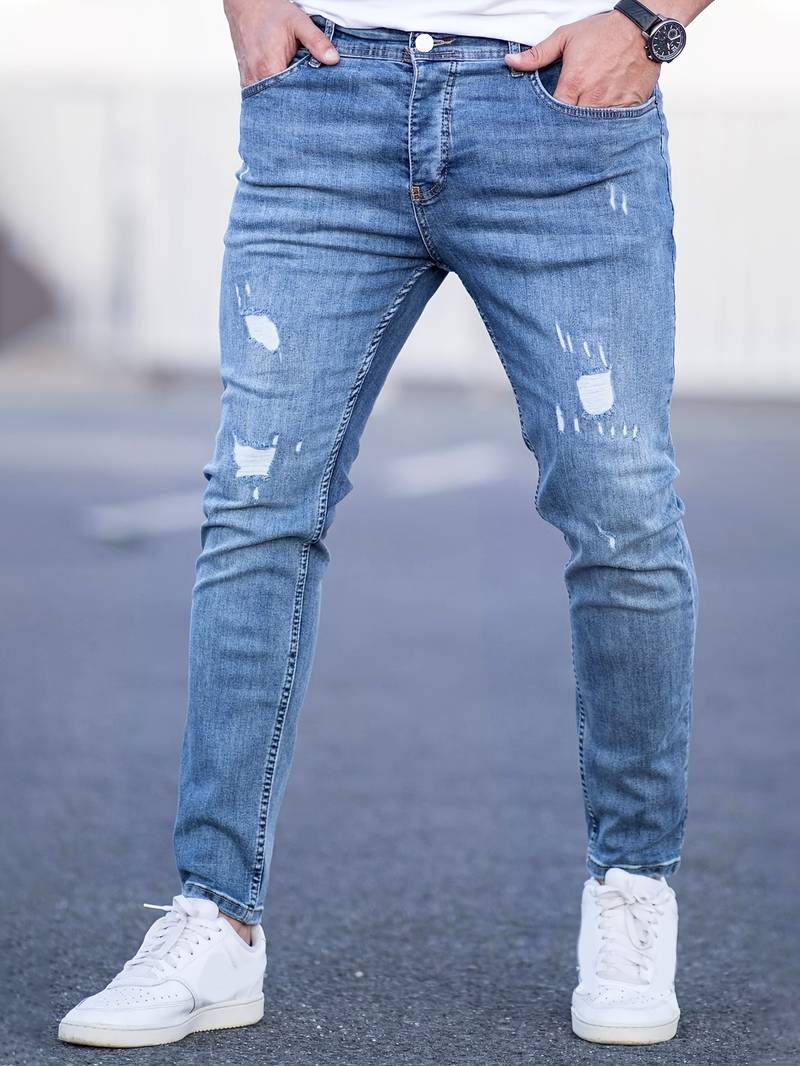 Skinny-Jeans | Ripped | Stretch | Schlanke Fit-Jeans | Herrenjeans-HauteBerlin