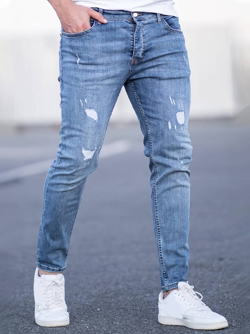 Skinny-Jeans | Ripped | Stretch | Schlanke Fit-Jeans | Herrenjeans-HauteBerlin