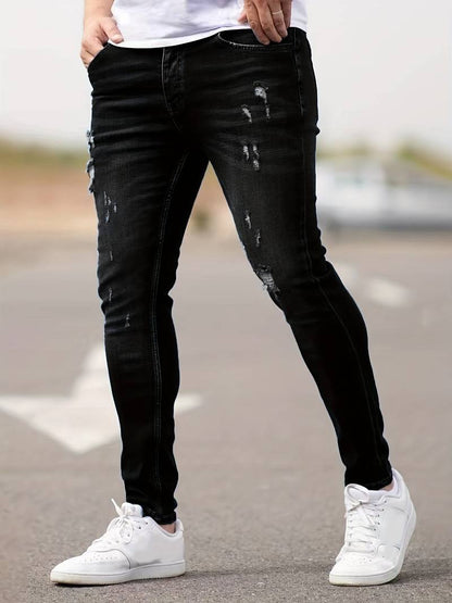 Skinny-Jeans | Ripped | Stretch | Schlanke Fit-Jeans | Herrenjeans-HauteBerlin