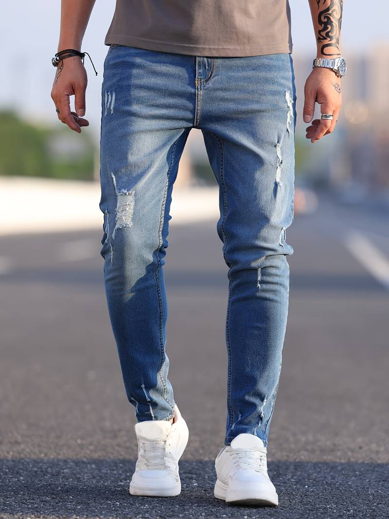 Skinny-Jeans | Ripped | Stretch | Schlanke Fit-Jeans | Herrenjeans-HauteBerlin