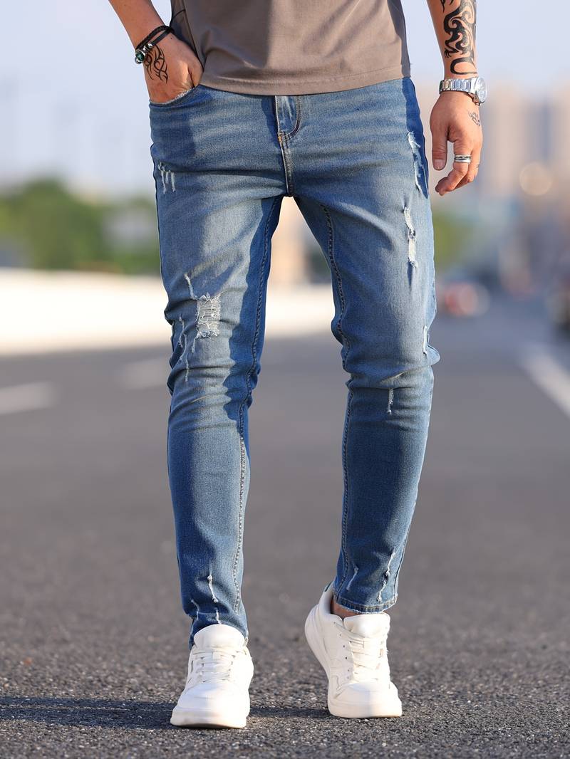 Skinny-Jeans | Ripped | Stretch | Schlanke Fit-Jeans | Herrenjeans-HauteBerlin