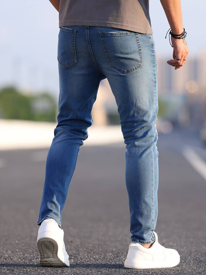 Skinny-Jeans | Ripped | Stretch | Schlanke Fit-Jeans | Herrenjeans-HauteBerlin