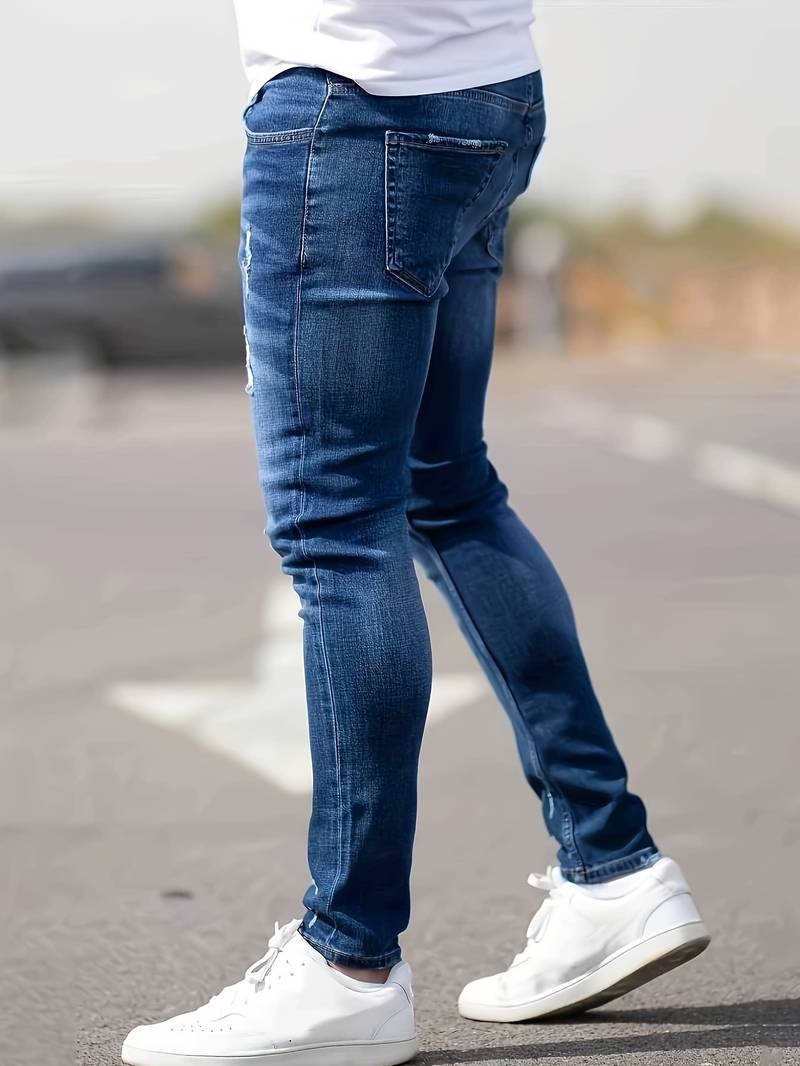 Skinny-Jeans | Ripped | Stretch | Schlanke Fit-Jeans | Herrenjeans-HauteBerlin