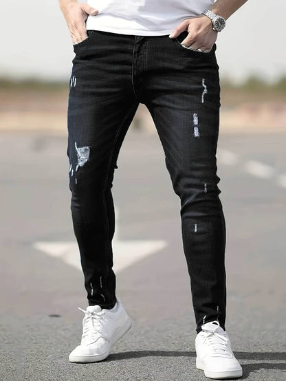 Skinny-Jeans | Ripped | Stretch | Schlanke Fit-Jeans | Herrenjeans-HauteBerlin