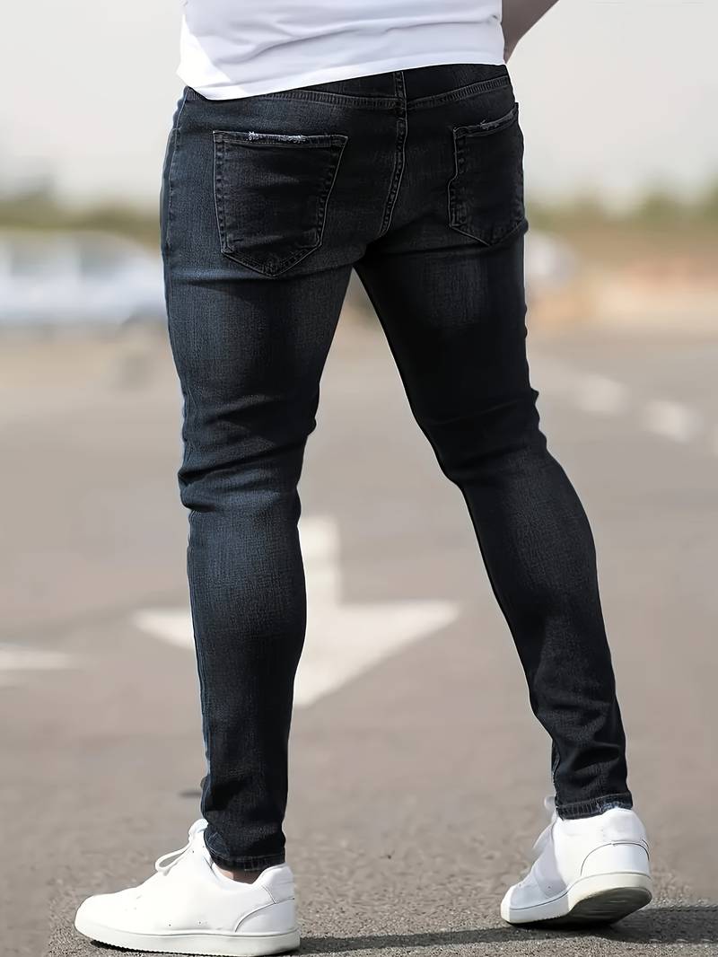 Skinny-Jeans | Ripped | Stretch | Schlanke Fit-Jeans | Herrenjeans-HauteBerlin