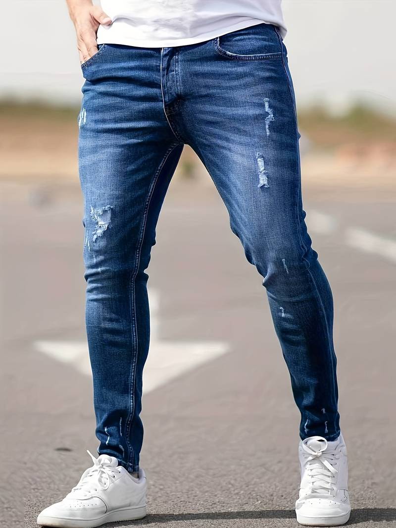 Skinny-Jeans | Ripped | Stretch | Schlanke Fit-Jeans | Herrenjeans-HauteBerlin
