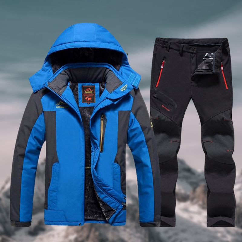 Skiset – mit Kapuze – Outdoor – Set aus Skijacke und -hose – Winterkleidung für Männer-HauteBerlin
