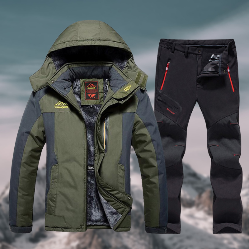 Skiset – mit Kapuze – Outdoor – Set aus Skijacke und -hose – Winterkleidung für Männer-HauteBerlin