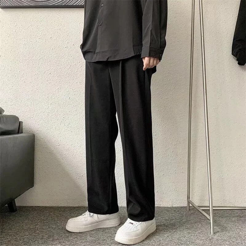 Slack Pants - Gerades Bein - Lockere Passform - Bundfaltenhosen - Herrenhosen-HauteBerlin
