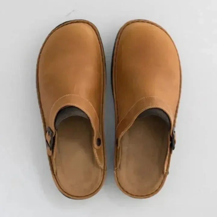 Slipper - Leder - Orthopädische Schuhe - Pantoletten - Herrenschuhe-HauteBerlin