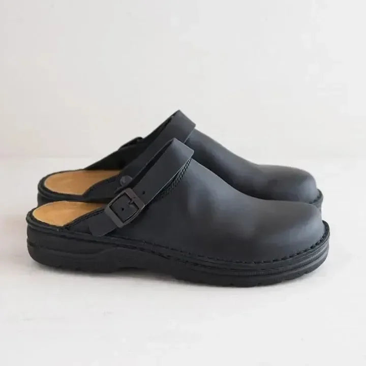 Slipper - Leder - Orthopädische Schuhe - Pantoletten - Herrenschuhe-HauteBerlin