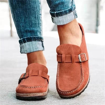 Slipper Schuhe - Flach - Wildleder - Slipper Sandalen - Clogs für Frauen-HauteBerlin