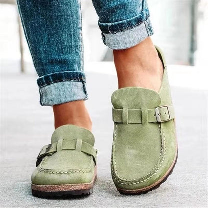Slipper Schuhe - Flach - Wildleder - Slipper Sandalen - Clogs für Frauen-HauteBerlin