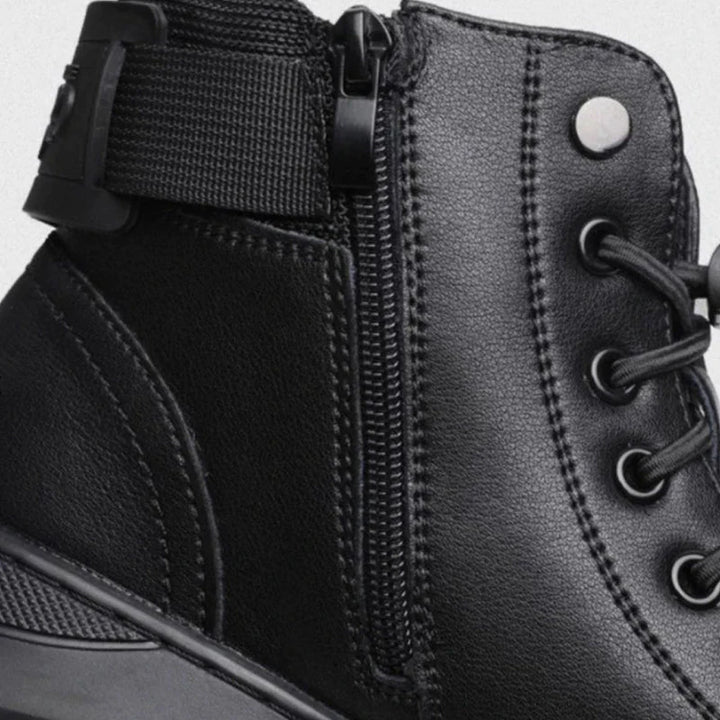Sneaker-Stiefel – Schwarz – Reißverschluss – Hohe Sneakers – Herrenschuhe-HauteBerlin