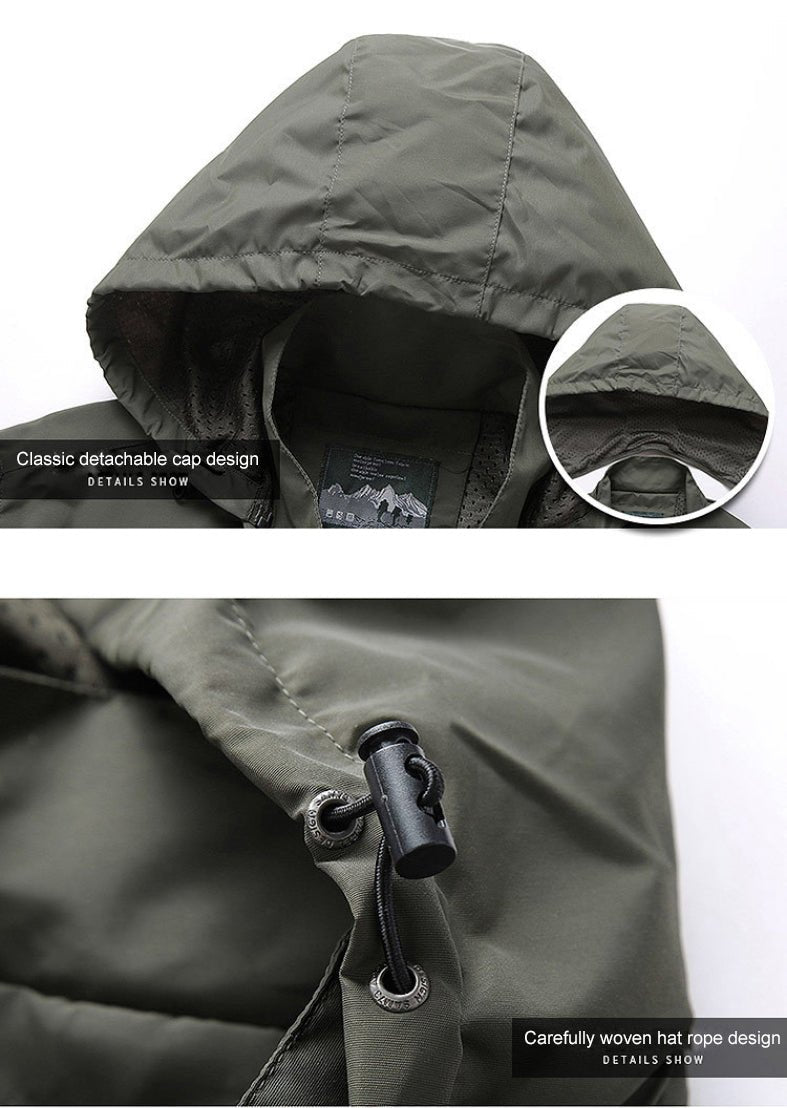 Softshell Jacke - Herren Kapuzenjacke Wasserdicht Outdoor Winddicht Jacke-HauteBerlin